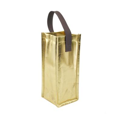 China Wholesale Cheap Waterproof Paper Lunch Single Red Wine Carrier Bottle Thermal Cover Decoration Insulated Cooler Bag for sale