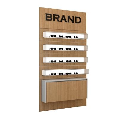 China Commercial Display Glasses Store Cosmetic Store...Custom Sunglasses Eyewear Display Cabinet Wall Showcase Sunglasses Display Rack For Glasses Store for sale