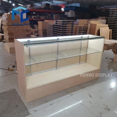 China Modern Smoke Glass Shop Cabinet Shop Counter Counter Display Custom High End Jewelry for sale