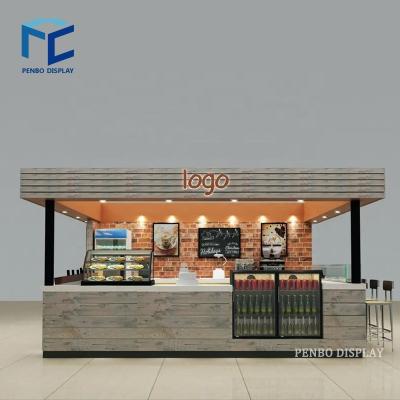 China MDF With Baking Modern Design Waffle Kiosk Kiosk Cafe Kiosk Cafe Interior Bar Squeezer Design for sale