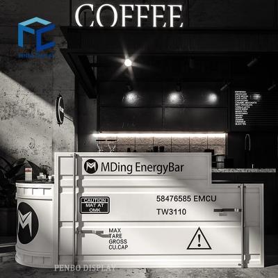 China Coffee shop retail store counter modern cafe interior design new design for cafe for sale