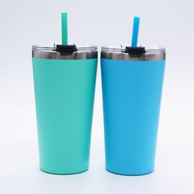 China 600ml Stocked Disposable Wholesales Customized Stainless Steel Insulated Tapered Thermal Double Wall Tapered Tumbler for sale