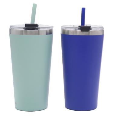 China 600ml Disposable Wholesales Customized Stainless Steel Tumbler Insulated Tapered Thermal Double Wall Tapered Tumbler for sale