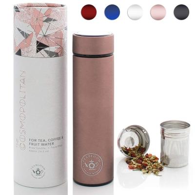 China 17oz Stainless Steel Sustainable Water Bottle Double Wall Vacuum Insulated Smart Water Bottle With Led for sale