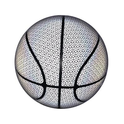 China Reflective New Style Soccer Ball Factory Price Customization Glowing Training Basketball Ball As Christmas Gift for sale