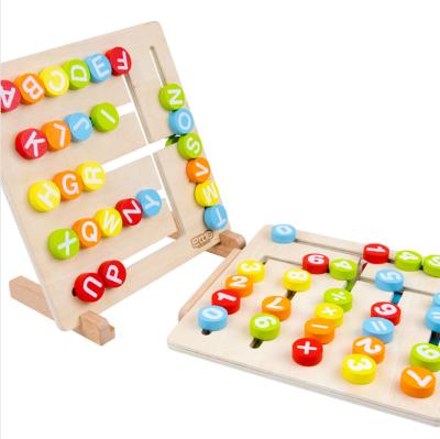 China Children's Enlightenment Number Recognition Holder Puzzle Montessori Game Learning Movable Board Wooden Toys for sale