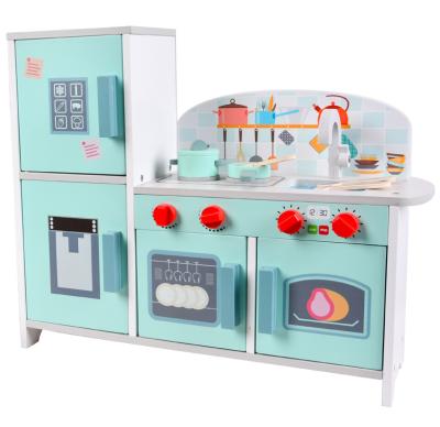 China Kitchenette Funny Educational Kids Toy Wooden Mini Role Play Pretend Chef Toys With Accessories Boy Girl Gifts for sale