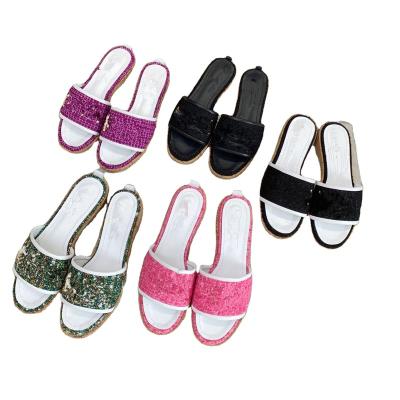 China 2021 Designer Sandals Women Rhinestone Breathable Hot Selling High Quality Sandals For Ladies for sale