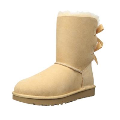 China Wholesale New Product Fashion Ladies Sheepskin Shoes Moulti Color Women Bailey Winter Snow Boots Lightweight Lamb Wool Fur Boots With Bow for sale