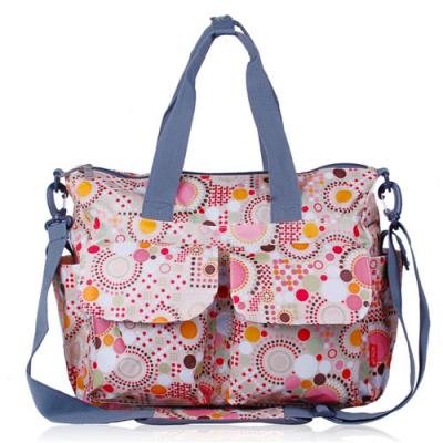 China 300D Oxford Baby Diaper Bag Polka Dot Pattern Nappy Mummy Mother Handbag for sale