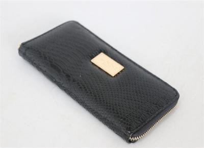 China Lady Black Wallet Purse Fashion Handbags Stylish Polyester Metal Zipper for sale