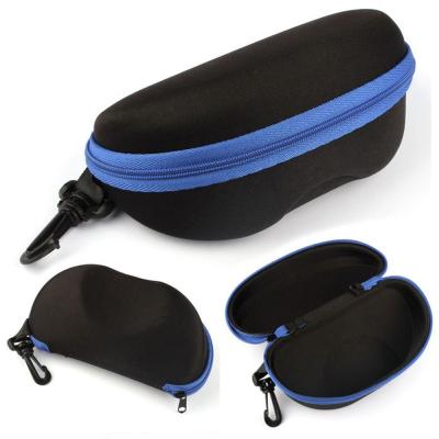 China EVA Custom Sunglass Case / Eyewear Case Blue Zipper Closure 16 x 8.5 x 6 cm for sale