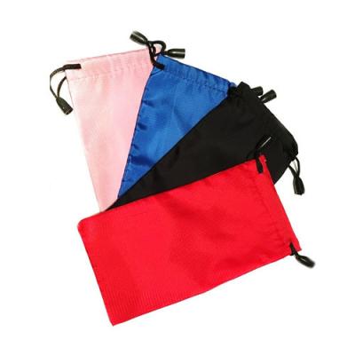 China Waterproof Soft Fabric Custom Sunglass Case / Pouch Drawstring Closure Colorful for sale