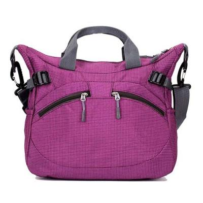 China Purple Nylon Light Portable Messenger Laptop Bag For Leisure / Shopping 0.15kg for sale