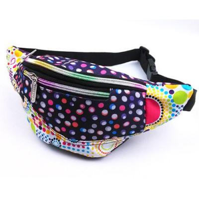 China Dot Print Leisure Fanny Waist Pack For Women Nylon Cellphone Pocket Sedex Approved for sale