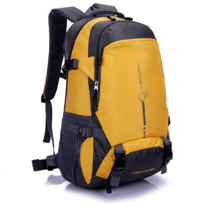 China 45L Waterproof Camping Hiking Backpack / Travel Backpack Yellow Color For Men for sale