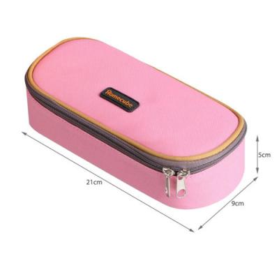 China Screen Print Students Pink Custom Pencil Case Stationery Storage Bag For Kids for sale