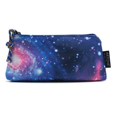 China Universe Galaxy 4C Print Personalized Pencil Case / Pen Bag Large Capacity for sale