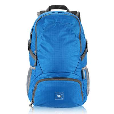 China Blue Lightweight Hiking Backpack Foldable Women Hiking Backpacks 30 * 15 * 45cm for sale