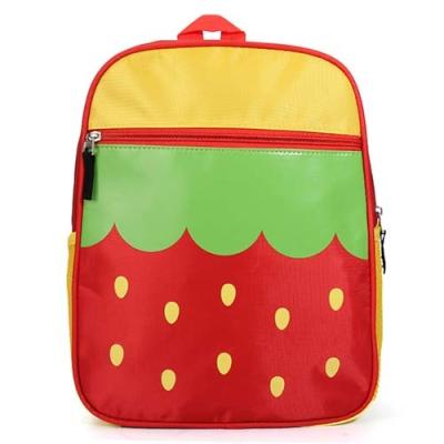 China 300d Polyester Lovely Strawberry Style Girls Kid School Bag Outdoor Leisure Bag for sale