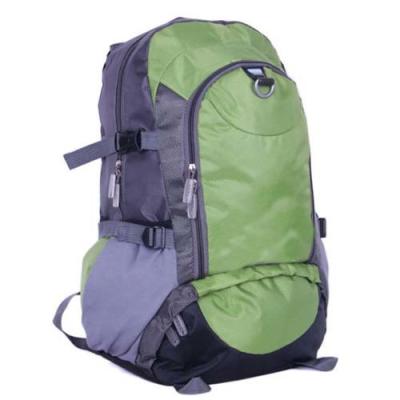 China Outdoor Sport Rucksack Climbing Green Ripstop Nylon Camping Hiking Backpack for sale