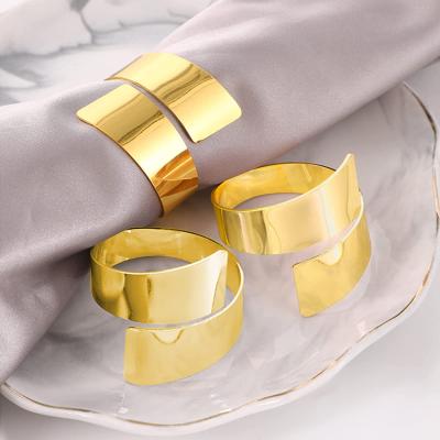 China Tabletex Christmas Wedding Napkin Rings Sustainable 2022 Gold for sale