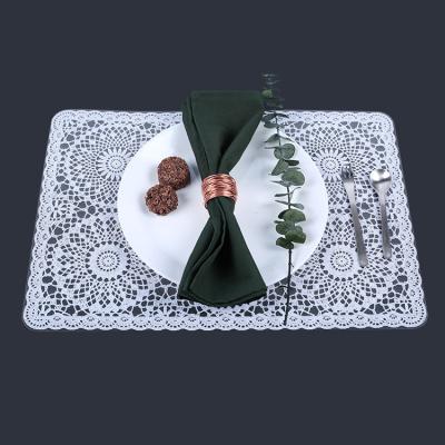 China Tabletex Eco-Friendly Waterproof Vinyl PVC Anti-Slip Lace Place Mat Sustainable for sale