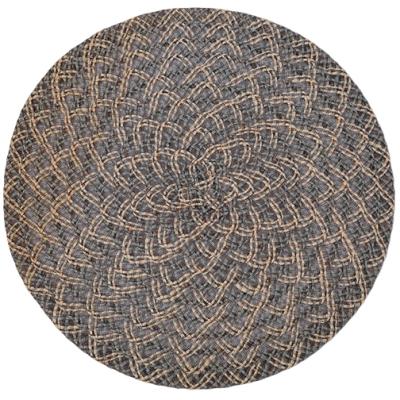 China Sustainable Custom Eco-Friendly Braided Canvas Round Tabletex PET Woven Area Rugs for sale