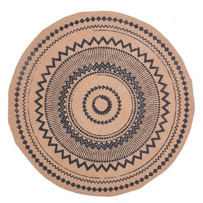 China Wholesale Cheap Viable Custom Made Heat Resistant Anti-skid Nature Printing Canvas Woven Round Place Mat from Tabletex for sale