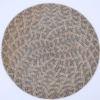 China 2022 New Design Round Place Mat Nature Sustainable Tabletex Linen Eco-friendly Dining Table Mat for sale