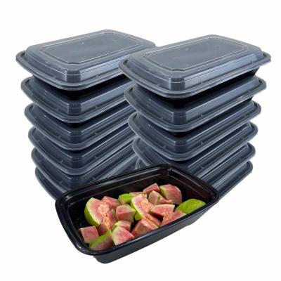 China Microwavable Microwave Meal Prep Safe Disposable Plastic Food Container With Lid for sale