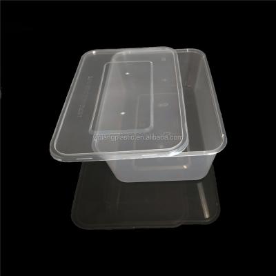 China Yiqiang Large Capacity Microwavable Plastic Disposable Transparent Microwave Square Food Container for sale