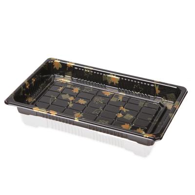 China Disposable Packaging Take Out Box Containers Sushi Restaurant Special Takeaway Food Packaging Disposable Sushi Box With Clear Lid for sale