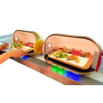 China Heat Resistant Revolving Car With Lid Sushi Train for sale