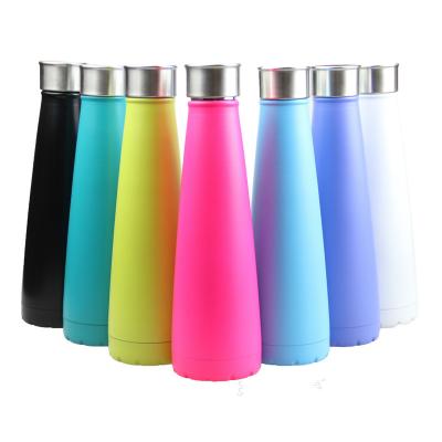 China Sustainable Stainless Steel Vacuum Insulated Water Bottle Cola Shape Double Walled Bottle | Keeps drinks 24 hours cold and 12 hours hot (450ml) for sale