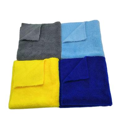 China 80% polyester 20% polyamide Gray Color 360gsm 40*40cm QUICK DRY absorbent edgeless microfiber wash dryiing towel for sale