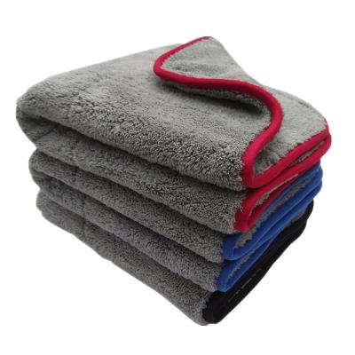 China Super Absorbent Fleece 800gsm Car Wash Soft Lint Free Coral Towel Safe For Kids for sale