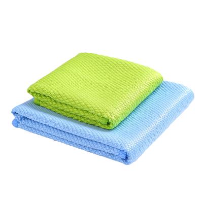 China 40*40cm QUICK DRY 260GSM Detail Glass Cleaning Diamond Cloth Polishing Microfiber Car Auto Kitchen Towels for sale