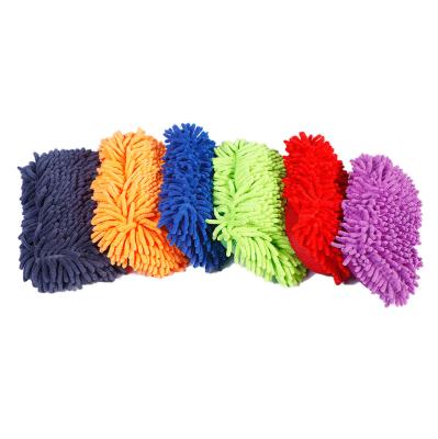 China Sandwich Viable Car Microfiber Chenille Wash Sponge For Wax Foam Detailing Buffing Polishing Cleaning Protector Applicator for sale