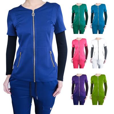 China Best Selling Good Quality Hospital / Salon Breathable Women Scrubs Uniforms Jogger Scrub Sets Uniform With Fast Delivery for sale