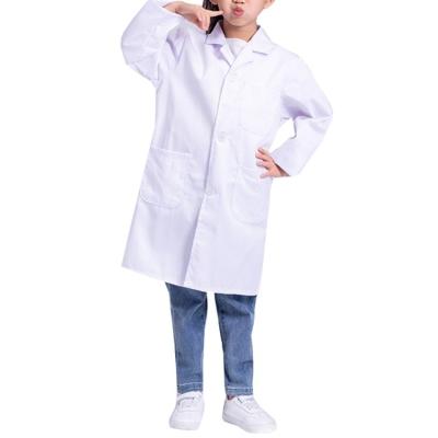 China Custom Wholesale Price Logo Best Quality Patient Gowns White Science Lab Coat Kids Medical Lab Coat Children for sale