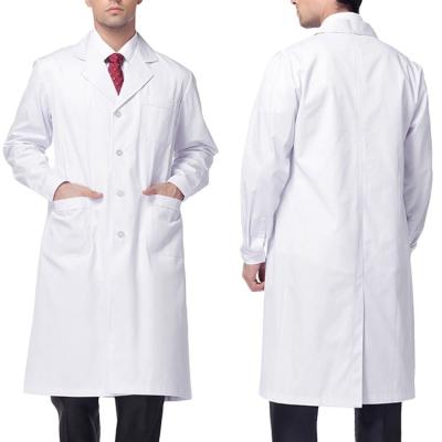 China Patient Gowns Customized Design Hospital Cotton Coat Nurse Unisex Lab Coat White Medical Lab Coat Doctor Coat for sale