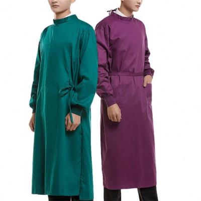 China Original New Hospital Gowns Anti-wrinkle Patient Washable Gown OEM Uniform Polyester/Cotton Unisex After-sales Support for sale