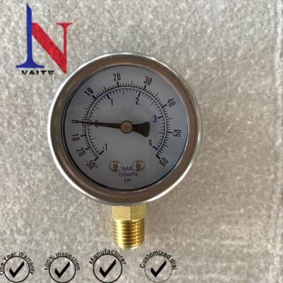 China Case Ring Compound Pressure Vacuum Gauge crimped by 63mm mild steel for sale