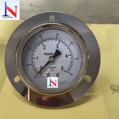 China Flange Type Back Connection Pressure Stainless Steel Housing Gauge for sale