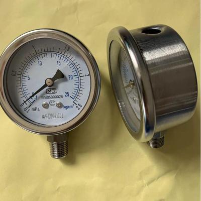 China Stainless Steel 63mm Oil Glycerin Pressure Gauge for sale