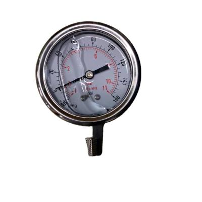 China Face Mounted Stainless Steel 63mm Lower Dial PSI Gauge And Bar Pressure Gauge for sale