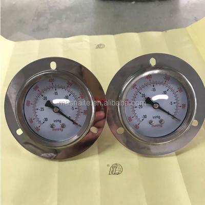 China Stainless Steel Back Type Stainless Steel Vacuum Gauge With Flange for sale