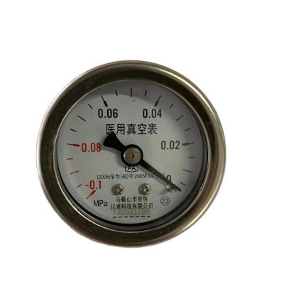 China Black Steel Dry Bourdon Tube Y40Z Vacuum Gauge For Sale for sale