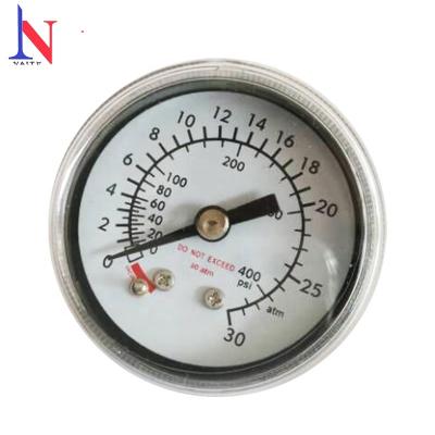 China High Quality Medical 40mm Black Steel Brass Case 30 Plug Pressure Gauge ATM for sale